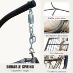 FREDEES Egg Swing Chair with Stand, Outdoor Hanging Egg Chair with Cushion - Image 5