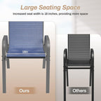TLSUNNY Patio Chairs, Stackable Textilene Outdoor Dining Furniture - Image 8