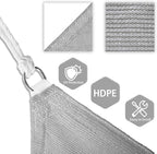 Patio Paradise 15' x 15' x 14'10" Sun Shade Sail Triangle Canopy, Permeable - Image 3