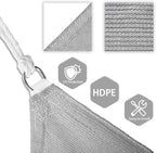 Patio Paradise 8' x 8' x 7'10" Sun Shade Sail Triangle Canopy, Permeable Shade - Image 3