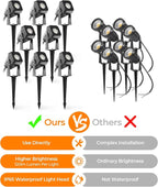 Outdoor Landscape Lighting, 8 Pack Outdoor Spotlights, LED Landscape Lights - Image 7