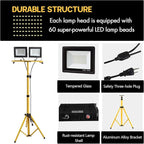 22000 Lumen Work Lights with Stand, 2 Adjustable Head LED Work Light, with - Image 4