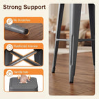 Shahoo 30 Inches Metal Bar Stools Counter Height Stackable Backless Stools - Image 4