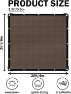 Sun Shade Cloth with Grommets, 90% UV Protection Shade Fabric, Pergola Shade - Image 2