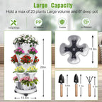 Vertical Strawberry Planter 5 Tier Stackable Tower Herb Planters-Stacking - Image 3
