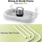 AMOSIJOY Cordless Cat Window Perch, Cat Hammock - Image 6