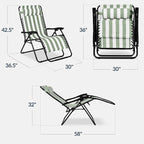 Best Choice Products Set of 2 Extra Wide Adjustable Steel Mesh Zero Gravity - Image 3