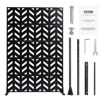 VEVOR Metal Privacy Screen, Outdoor Privacy Screens 5-Panel, Freestanding - Image 9