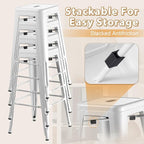Furmax 30 Inch Metal Bar Stools Set of 4, Counter Height Backless Stools - Image 5