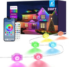 200FT Permanent Outdoor Lights for House, 2025 Smart RGB LED Outside Eaves by BonvePet