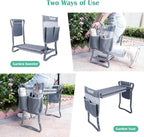TomCare Garden Kneeler Seat Garden Bench Garden Stools Foldable Stool - Image 3