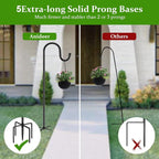 48 Inch Shepherds Hooks for Outdoor, Heavy Duty Bird Feeder Pole - Image 8