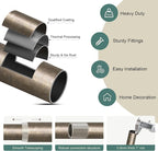 2 Pack Retro Silver Curtain Rods Set - Image 7
