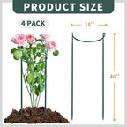 Garden Plant Support Cagess, High Heavy Duty Interlinked Half Round Peony - Image 2
