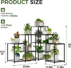 Bamworld Corner Plant Stand Indoor Metal Plant Shelf 5-Tier 11 Potted Flower - Image 2