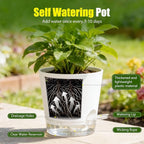 Plant Pots 4 Inch Self Watering Pots, 6 Pack Plastic Planters - Image 4