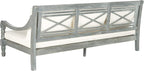 Safavieh Outdoor Collection Pasadena Ash Grey/ Beige Acacia Wood Cushioned - Image 4