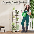 DolceLuna Plant Stand Indoor 6 Tier, Bamboo Plant Shelf Corner Display Rack - Image 3