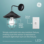 GE LED+ Dusk to Dawn A19 LED Light Bulbs, Automatic On/Off Outdoor Light - Image 3