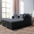 RELAX4LIFE Rattan Patio Outdoor Daybed, Wicker 2-Person Sunbed Loveseat - Image 8