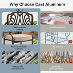 7-Piece Cast Aluminum Patio Furniture, Outdoor Dining Sets - Image 4