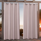 NICOLE MILLER NEW YORK Canvas Indoor/Outdoor Grommet Top Curtain Panel Pair by NicoleMiller