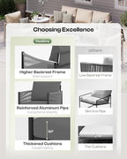 Aluminum Outdoor Patio Furniture Set - Image 2