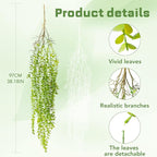 2 Pack Fake Hanging Plants, Artificial Hanging Eucalyptus Plants Greenery Vines - Image 3