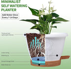 Plant Pots, Flower Pots for Indoor/Outdoor Plants, Self Watering Plastic - Image 2