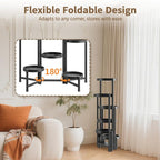 LASZOLA 6 Tiered Folding Tall Plant Stand Indoor - Image 2