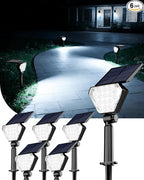 T-SUN Solar Lights Outdoor Waterproof IP65, 6 Pack LED Solar Spot Lights Color by T-SUN