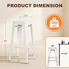 Shahoo 30 Inches Metal Bar Stools Counter Height Stackable Backless Stools - Image 3