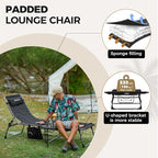 KingCamp Oversize Lounge Chair Outdoor, Extra Large Padded Folding 5 Positions - Image 4