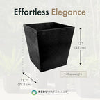 Tierra Verde 2-Pack Indoor & Outdoor Self-Watering Square Planters - Image 4