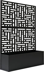 Oakland Living 6 ft. X 4 ft. Black Freestanding Metal Privacy Screen Room by Oakland+Living