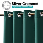 NICETOWN Outdoor Curtain Panel for Patio Waterproof, Stainless Steel Silver - Image 2