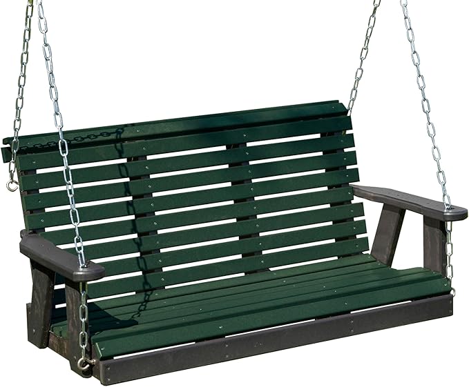Poly Lumber Wood 4FT Porch Swing Amish Craftsmandship Made in USA HDPE by Unknown