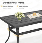 ONBRILL Small Metal Outdoor Coffee Side Table, Steel Coffee Tables - Image 6