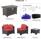 Kullavik 15 Pieces Outdoor Patio Furniture Set - Image 6