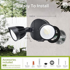Philips 44W 3500LM ‌LED Security Flood Light‌ ‌Outdoor‌，Switch Controlled - Image 7