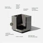 Veradek Block Series Cube Plastic Planter - Image 2
