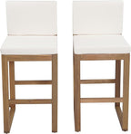Christopher Knight Home Gree Acacia Wood Patio Bar Table and Chairs Set of 2 - Image 5