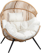 Shintenchi Wicker Egg Chair Outdoor Rattan Patio Chair - Image 7