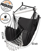 MIZTLI Hammock Chair Hanging Chair Swing Chair XXL Large Macrame Swing Indoor - Image 4