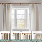 Retro Gold Curtain Rods for Windows 66 to 120 Inches Adjustable Length Heavy - Image 4