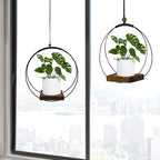 2 Pack Hanging Planter for Indoor Plants, Modern Boho Macrame Hanger, Wall - Image 7