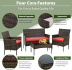 PayLessHere Outdoor Furniture Set 4 Pcs Modular Patio Furniture Set Water - Image 3