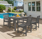 Ciokea HDPE Outdoor Patio Dining Chairs Set of 2, All-Weather Porch Chair - Image 8