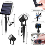 T-SUNUS Solar Christmas Spotlight Outdoor Warm White 3000K, 4-in-1 Spot Lights - Image 6