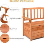 Outvita Outdoor Wood Storage Bench, Wooden Large Deck Box - Image 6